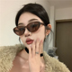 2026春复古茶棕色猫眼偏光墨镜女高级感辣妹方圆脸太阳镜显瘦遮阳