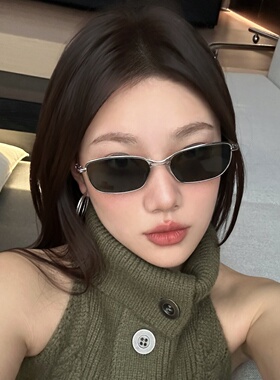 欧美金属猫眼墨镜Y2K中古老钱风ins网红凹造型拍照男女驾驶太阳镜