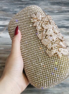 包包高级感轻奢小众手包女小包满钻手拿包手抓包女士高端晚宴包