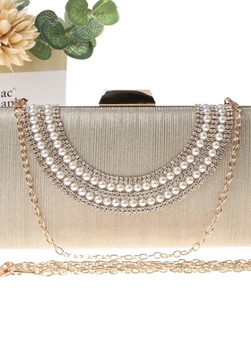 包包富家千金手提包金色手包女小包手拿可放手机配旗袍小包晚宴包