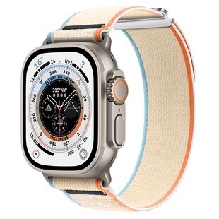 适用AppleWatch8表带野径watch Ultra男女创意夏苹果s8手表iwatch7高级回环式6运动尼龙se2新款高山秋冬编织