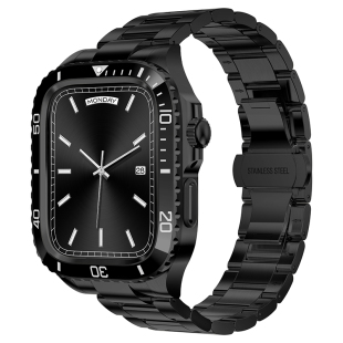 适用applewatch8不锈钢表壳iWatch7表带S8苹果手表带S7金属iWatchS6保护套SE改装壳AppleWatchS5不锈钢S6外壳