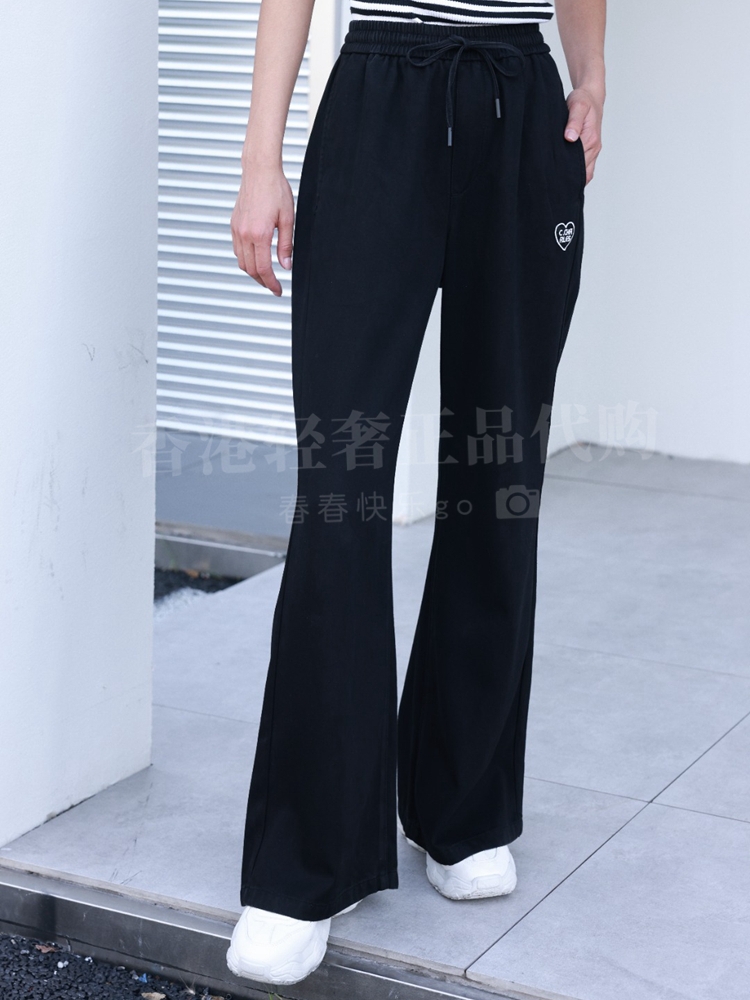 CHESTER CHARLES 2023秋季女款微喇叭垂感爱心显瘦休闲裤香港代购