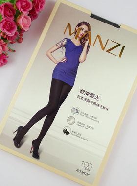 MANZI曼姿26058春秋中厚加裆亚光超柔瘦腿天鹅绒连裤袜100D丝袜