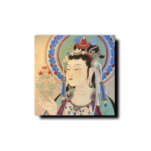 敦煌莫高窟壁画陶瓷系列文创产品敦煌冰箱贴