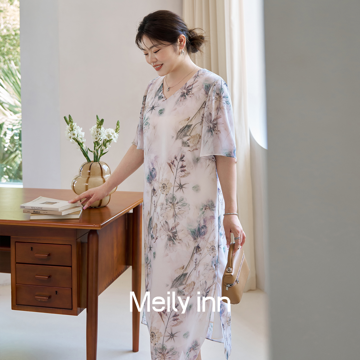 美丽客栈大码女士连衣裙小个子巨好看减龄高级感上档次新中式女装