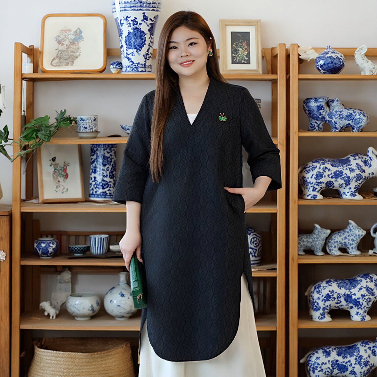 美丽客栈原创高端超大码女装胖mm200斤加肥加大真丝混纺提花衬衫