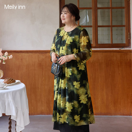 美丽客栈2026新款夏天巨好看连衣裙女夏大码女胖mm好看显瘦裙子