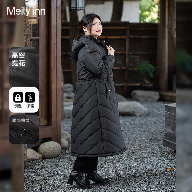 美丽客栈连帽款可脱卸外套棉服
