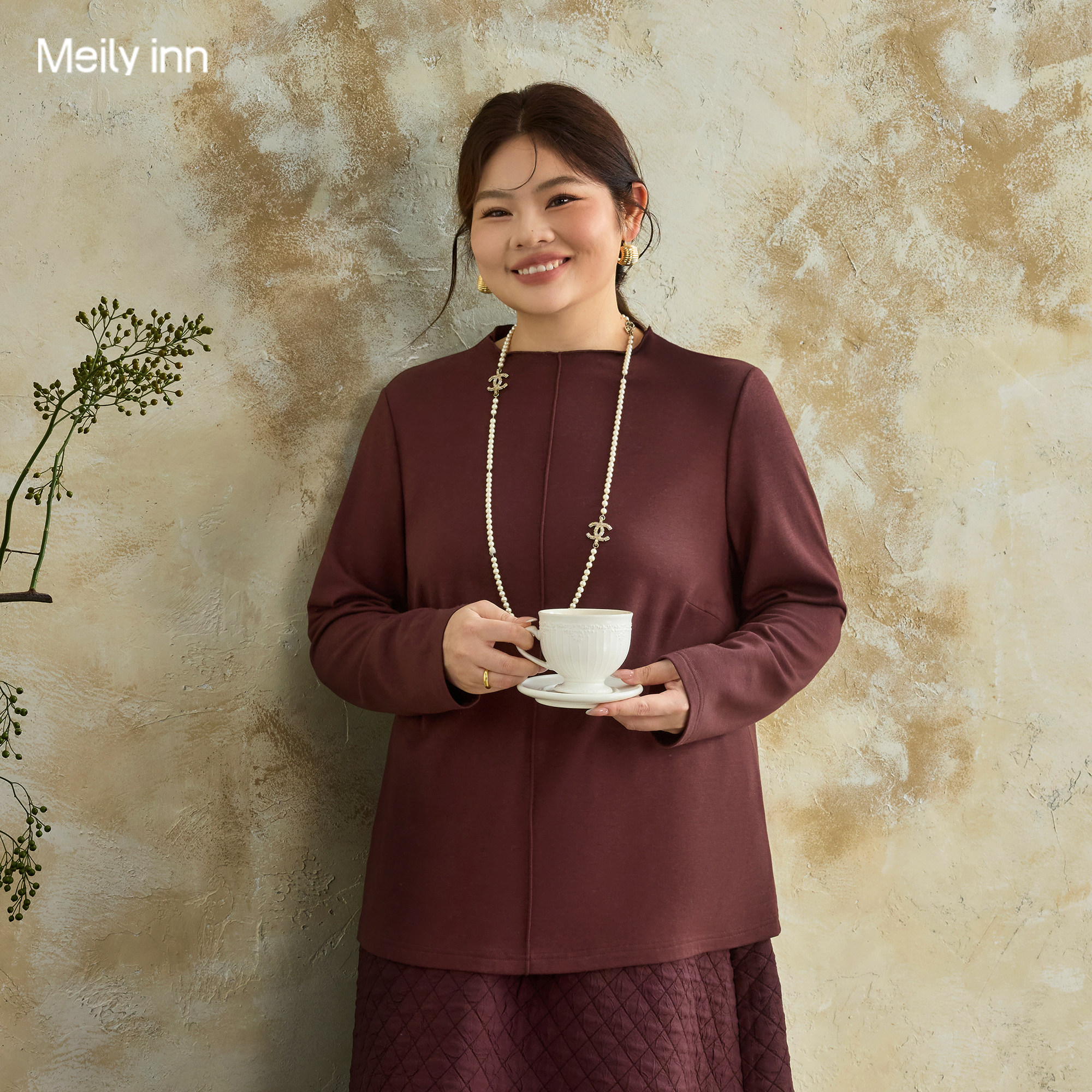 美丽客栈高端大码女装加绒打底衫内搭可外穿洋气胖mm200斤显瘦