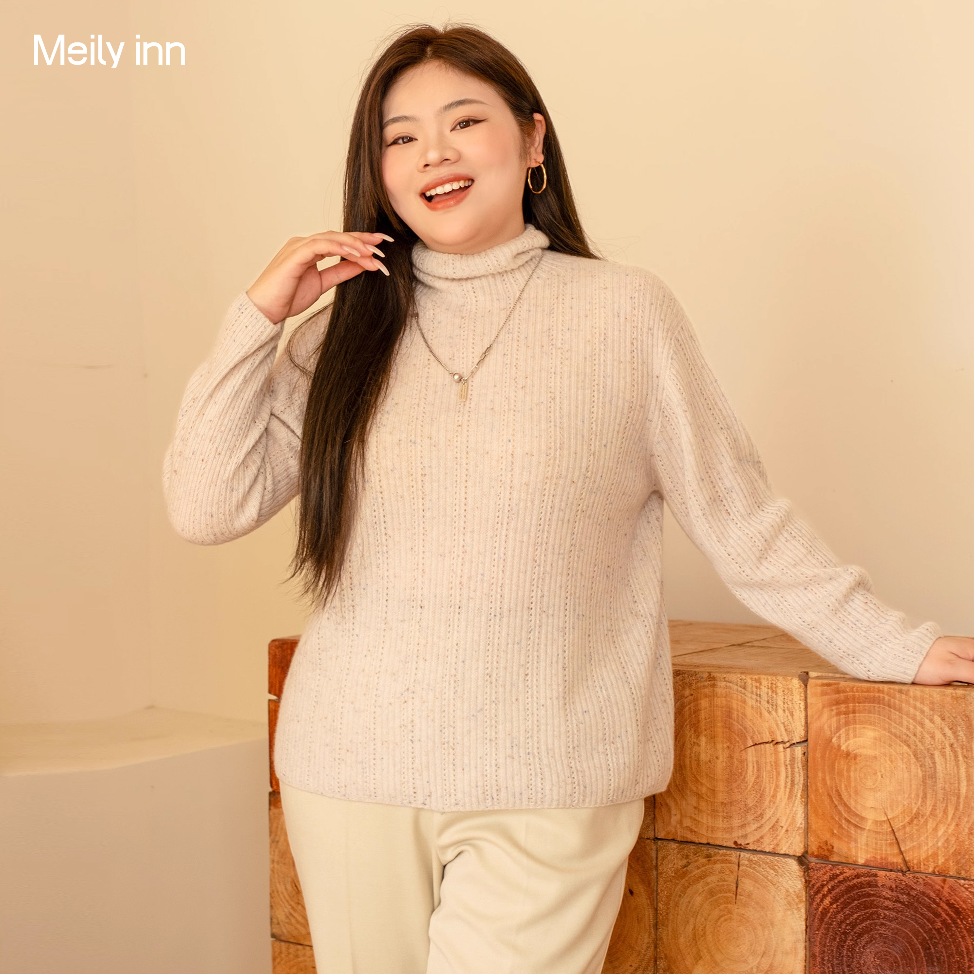 美丽客栈宽松高级感羊绒针织衫女