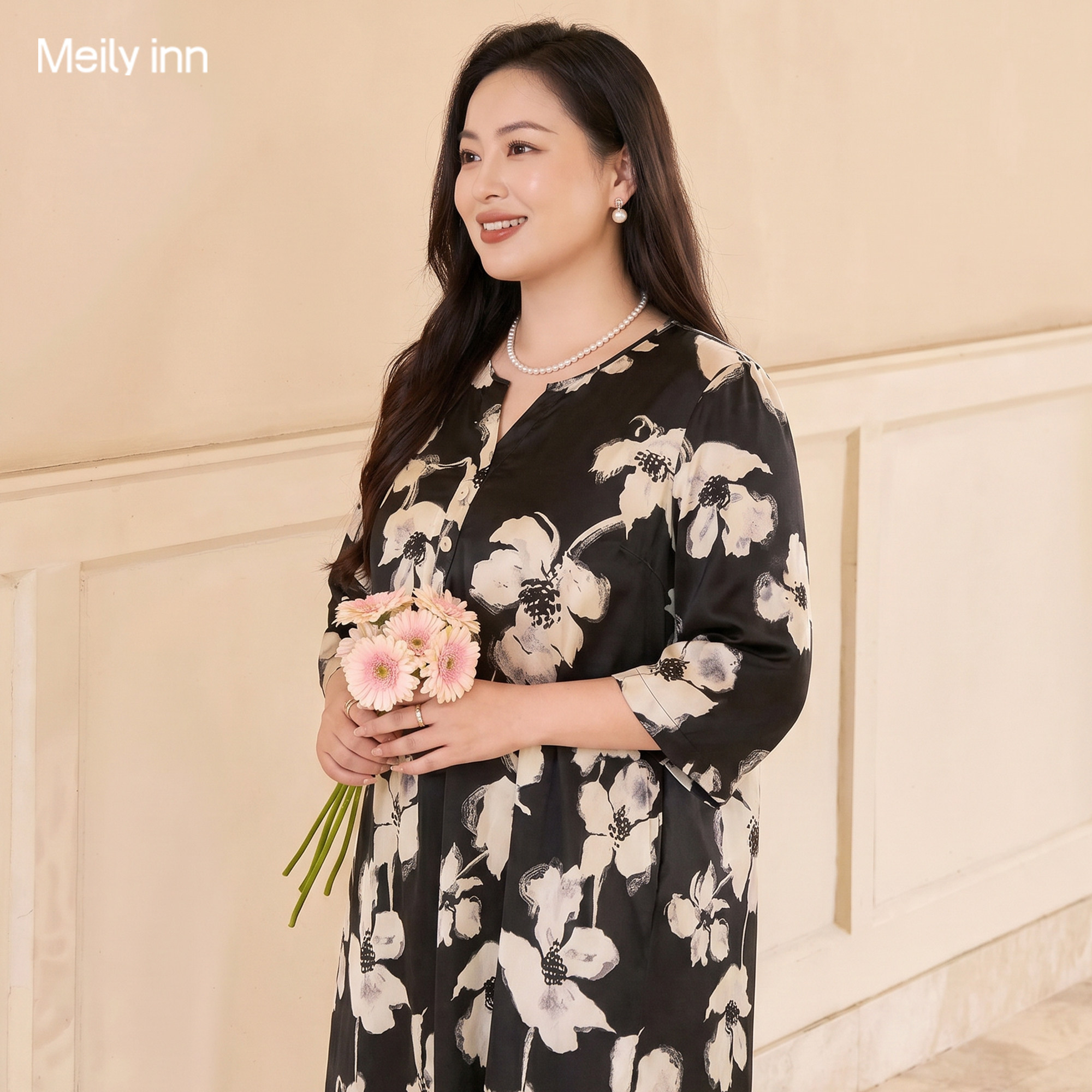 美丽客栈原创高端大码女装胖mm200斤加肥加大气质高级V领连衣裙夏