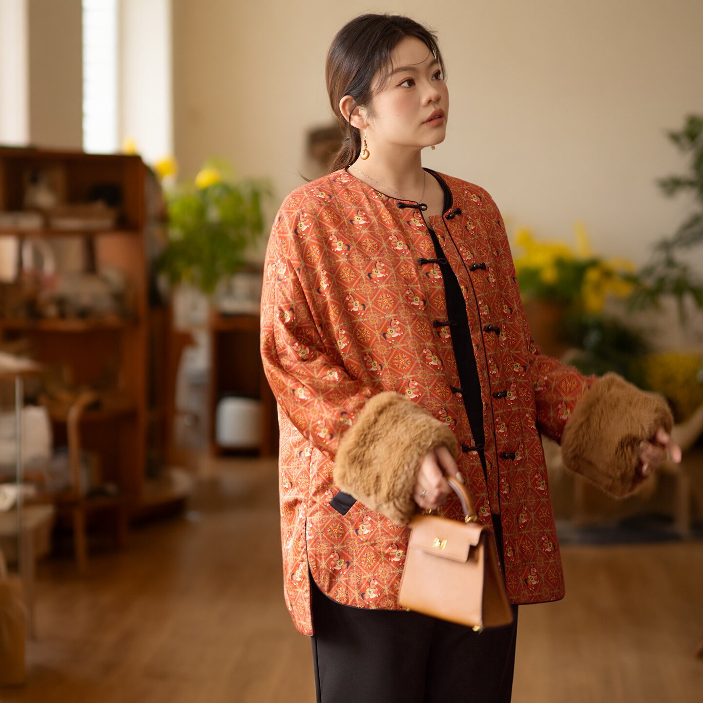 美丽客栈高端大码胖mm巨好看棉服女2025年新款冬季加厚高级感外套