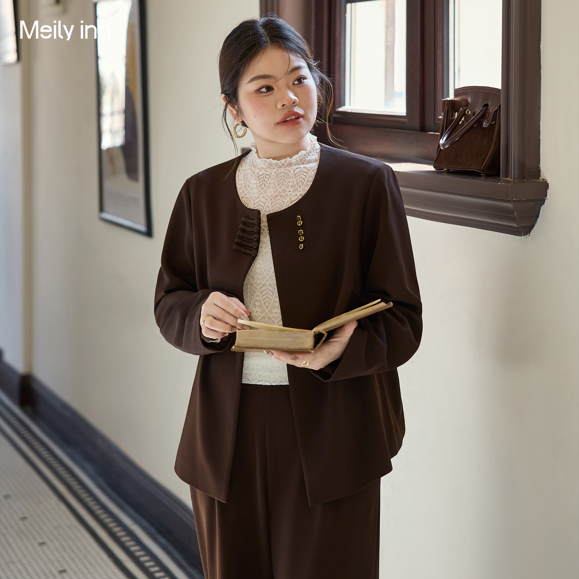 美丽客栈2025秋冬宽松气质外套