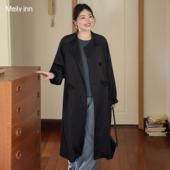 200斤立领插肩袖 美丽客栈大码 胖mm高级感风衣中长款 休闲百搭外套
