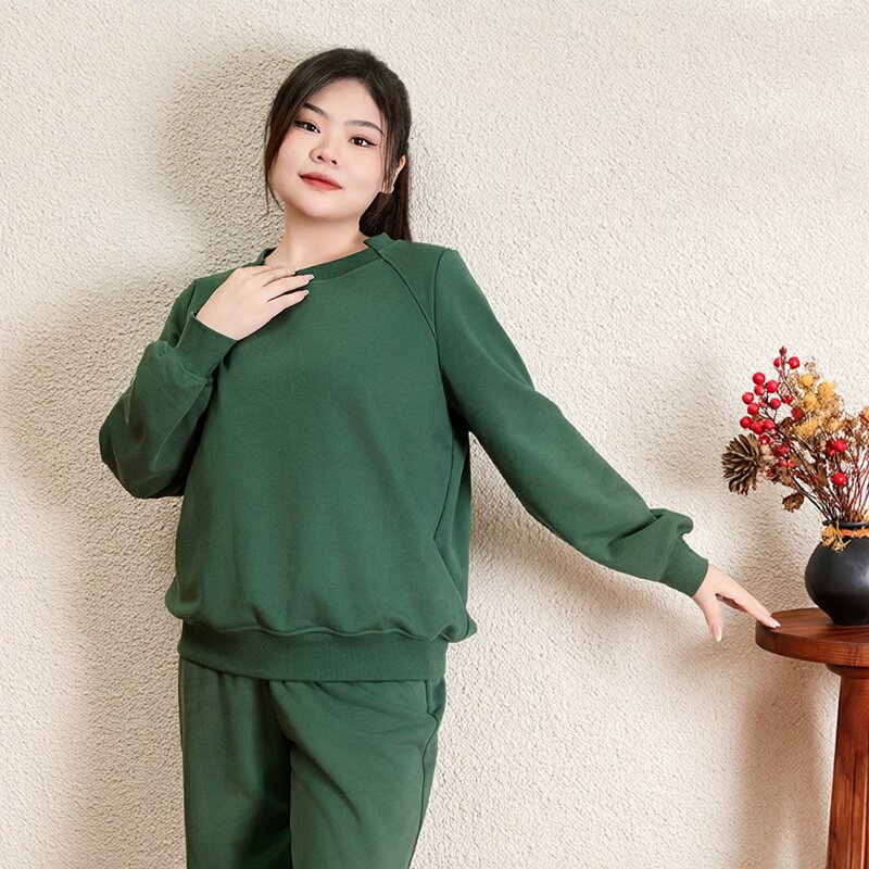 美丽客栈休闲宽松卫衣裤子套装女