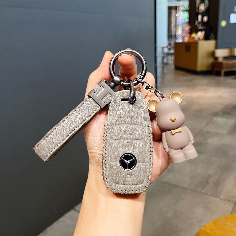 PU奔驰欧美汽车钥匙套包壳扣
