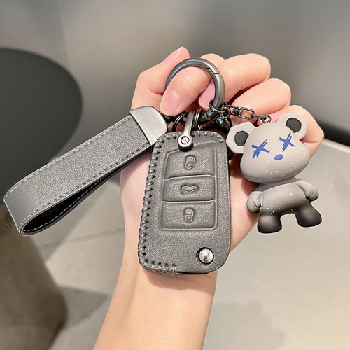 PU大众简约汽车钥匙套包壳扣