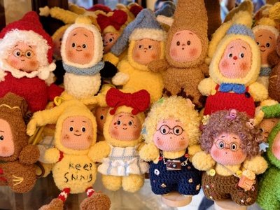 手工钩织毛线星星人毛绒挂件公仔