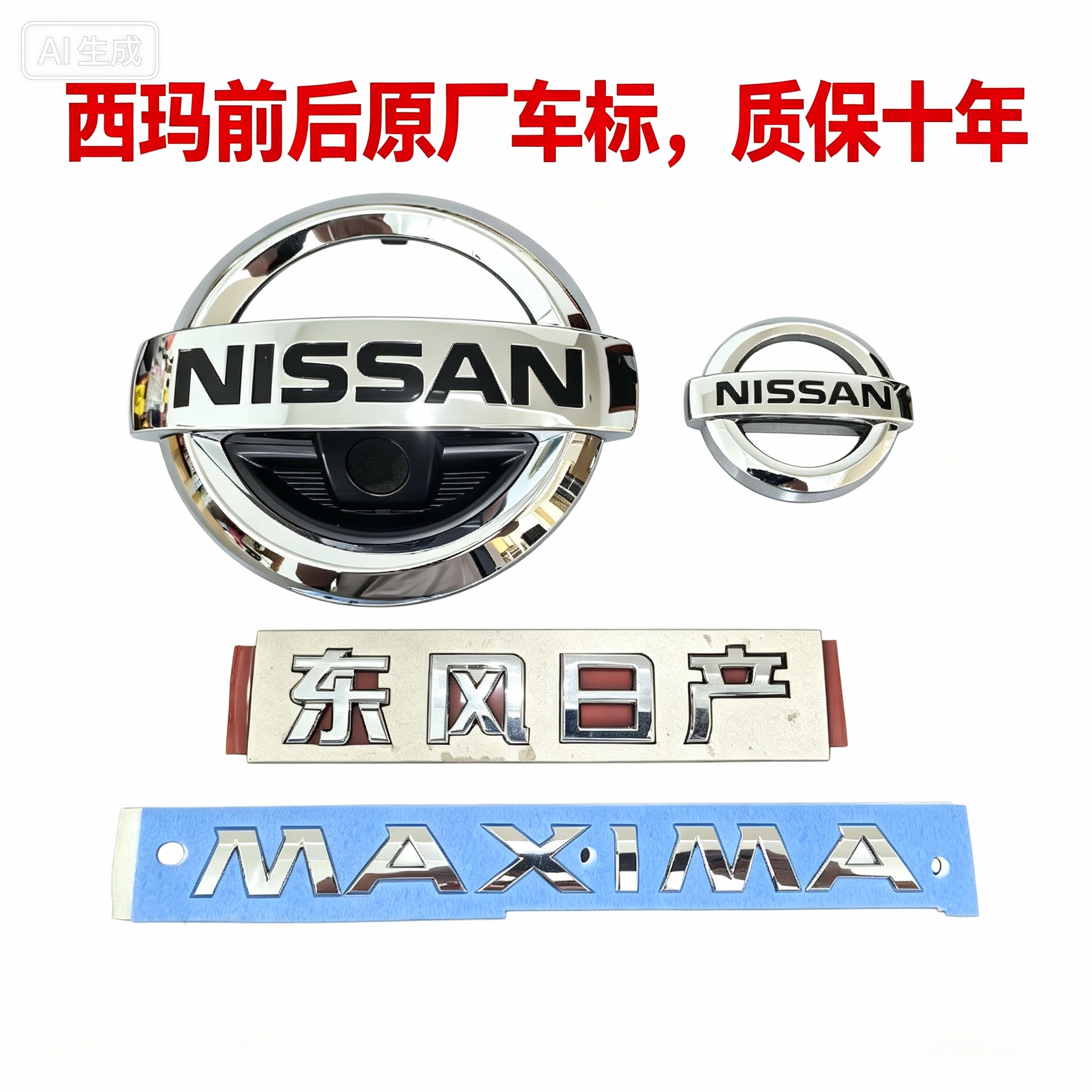 适用于日产西玛中网前后车标MAXIMA英文字母标后尾标志贴标牌原厂