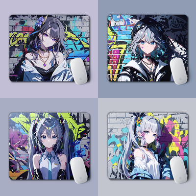 涂鸦墙鼠标垫小号电竞游戏风电脑滑鼠垫办公桌垫学生宿舍滑鼠垫子