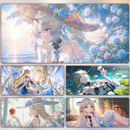 鸣潮鼠标垫超大号卡提希娅电竞游戏滑鼠垫动漫二次元办公桌垫定制