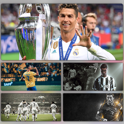 c罗鼠标垫超大CR7足球美洲杯大力神杯书桌笔记本电脑键盘滑鼠垫子