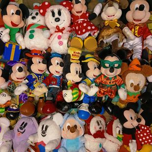 日本购入东迪米奇米妮20厘米大挂件毛绒公仔玩偶幽灵米奇肩夹包邮