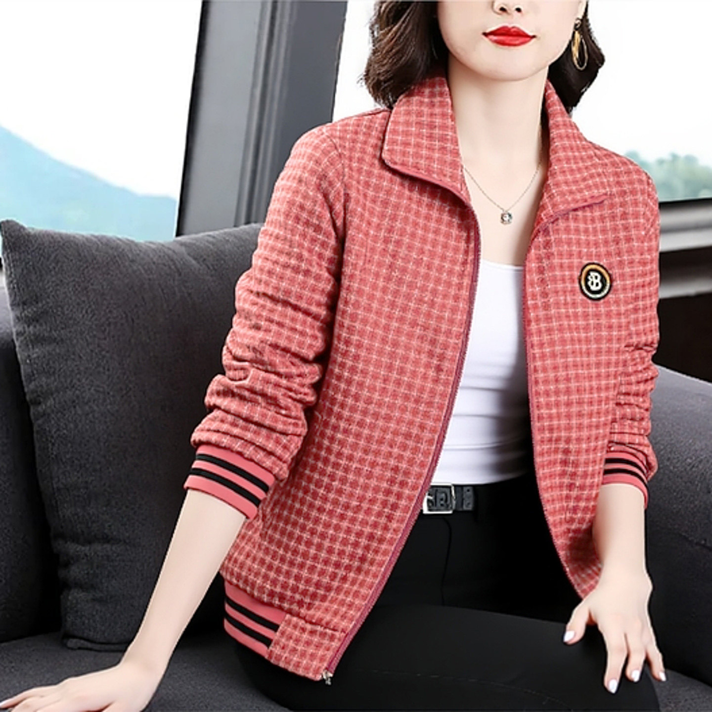 中老年2025新款女装妈妈夹克冬装上衣加厚保暖宽松短款加绒外套,女装/女士精品,中老年女装,淘宝优惠券,粉丝福利购,淘宝优惠卷