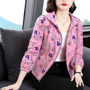 秋装 上衣风衣连帽加里年轻时尚 薄款 妈妈长袖 外套 女装 中年2025新款