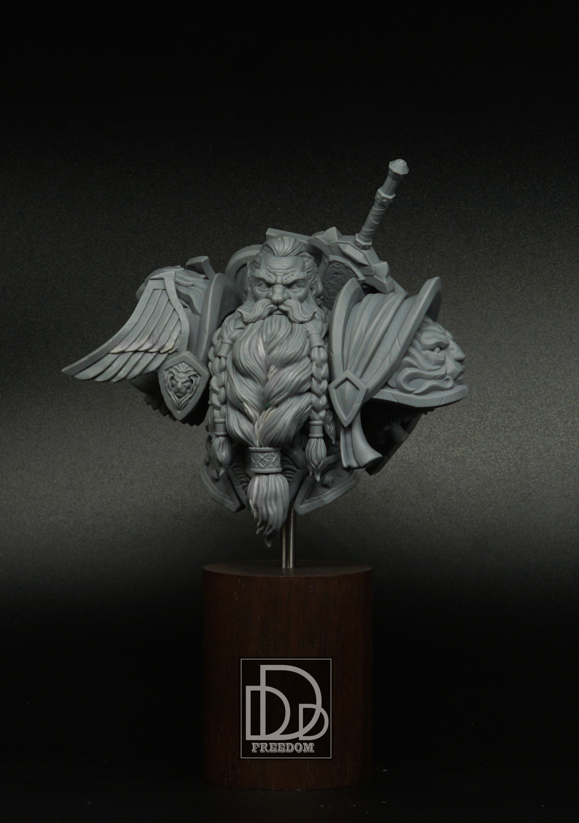 魔兽矮人胸像微缩模型战士