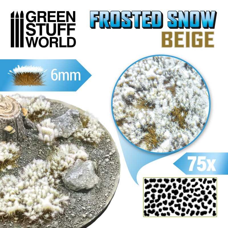 GreenStuffWorld 积雪草丛 绿/黄/棕6mm GSW 战锤军模场景