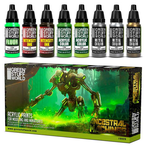 GreenStuffWorld GSW 套漆 - 祖传机器水性漆丙烯笔涂 战锤/人像/