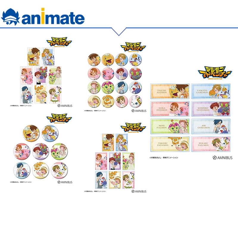 【现货】数码宝贝 25周年 集换式亚克力名牌卡片徽章生写盒蛋周边