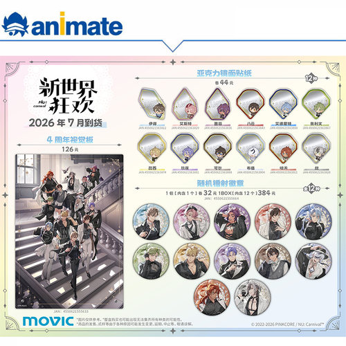 【余量】NU：Carnival 4周年纪念系列商品盲盒 animate正版授权