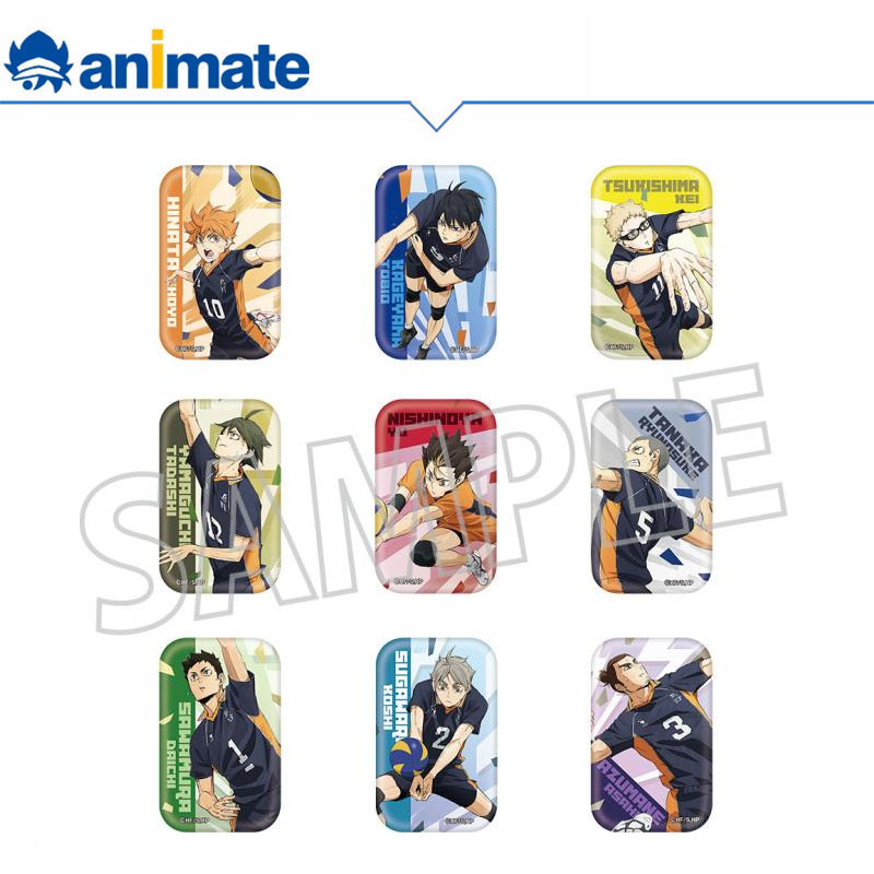 【现货】排球少年 乌野高校 方徽章盒蛋 animate正版授权