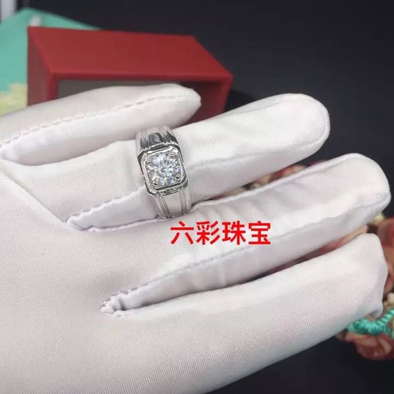 pt950铂金克拉钻石情侣对戒定制
