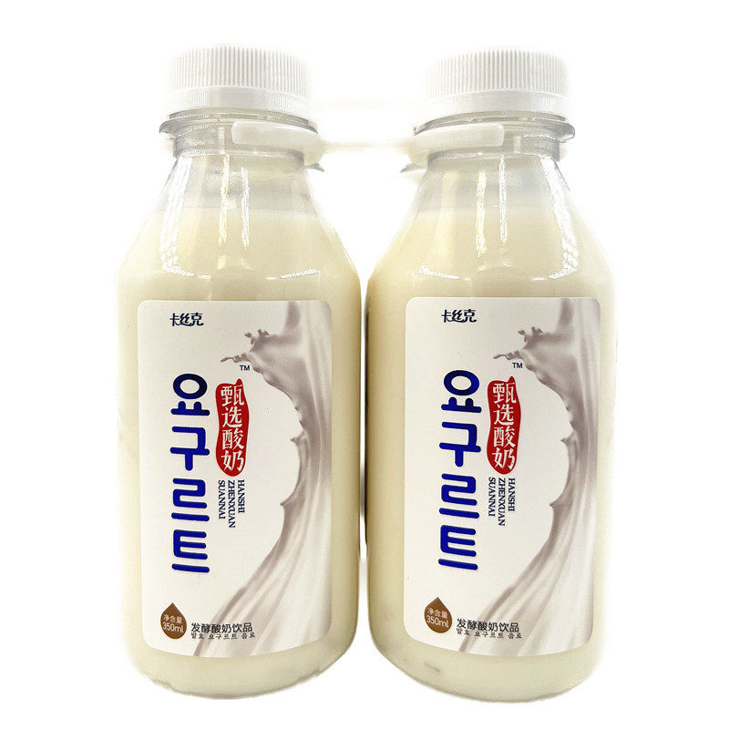 韩国风味酸奶 卡丝克甄选酸奶牛奶饮品350ml*15瓶装/整箱包邮代餐
