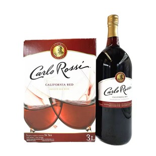 美国原装进口加州乐事红酒3L盒装红酒双杯红酒6斤装加州红酒