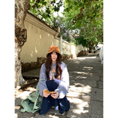 女 温柔风慵懒宽松软糯针织开衫 荒荒家 卷边毛衣外套2026春秋新款