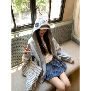 减龄学院港风百搭格纹休闲短裤 新款 女 2025秋季 荒荒家小蓝格子裙裤