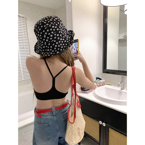 荒荒家Y型美背2025夏季新款ins甜辣小心机纯欲打底内搭外穿胸罩女