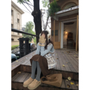 韩系质感高级慵懒a字短裙 新款 荒荒家 灯芯绒点点半身裙2025冬季