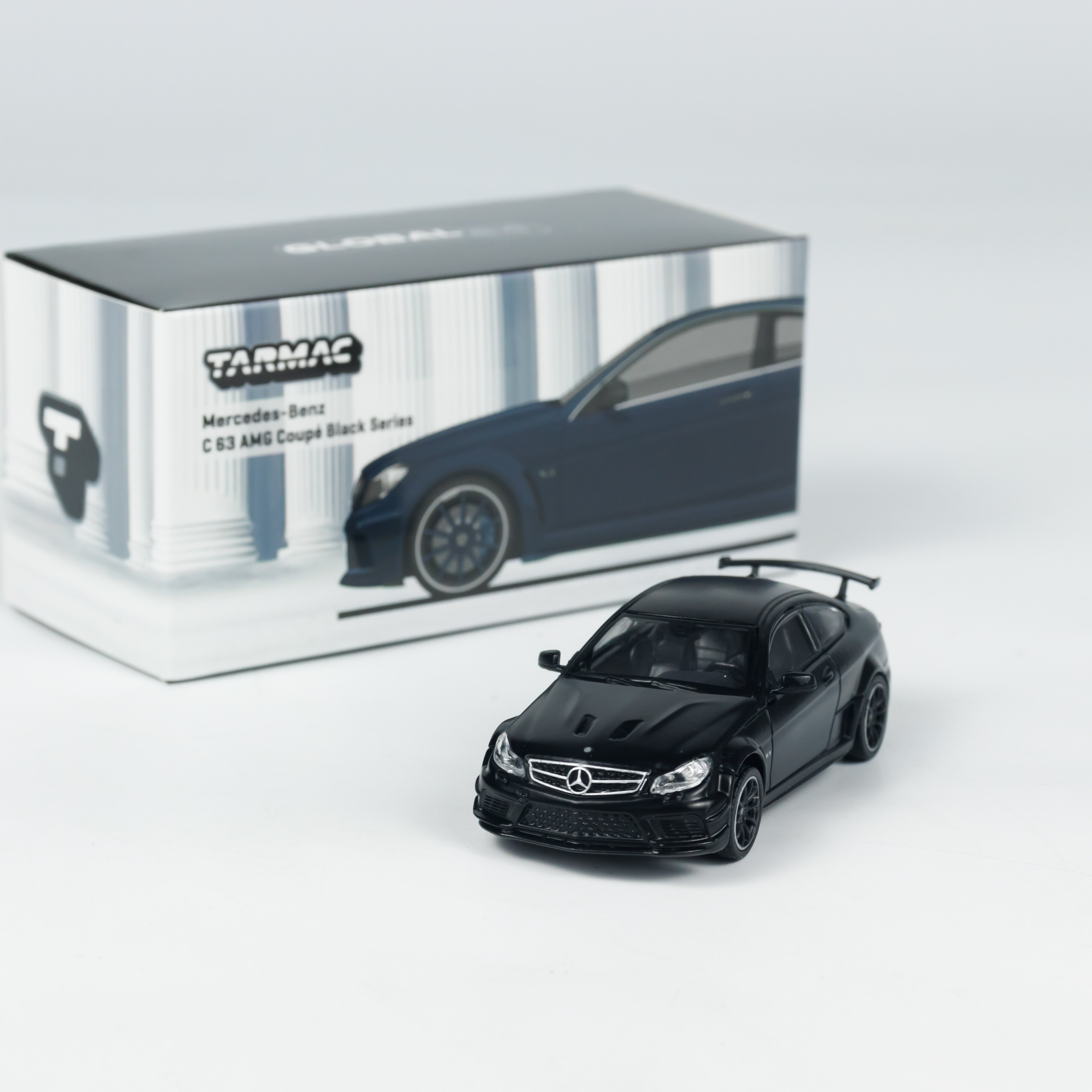 TarmacWorks 1:64 梅赛德斯奔驰C63 AMG Coupe黑色系列合金车模型