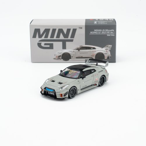 MINIGT 1:64 日产 LB-WORKS GT 35GT-RR Ver.1 哑光灰 合金车模型