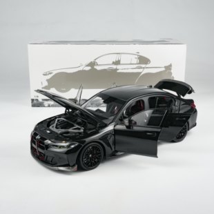 MINICHAMPS 1:18 宝马 M3 CS 2023 黑色金属漆 合金全开车模型