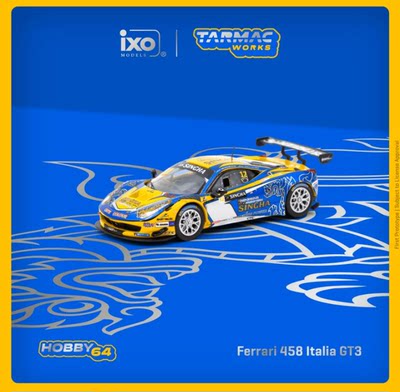 【超梦】Tarmac Works 1:64 法拉利 458 Italia GT3 合金车模型