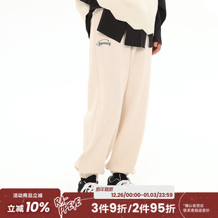 收口束脚运动卫裤 RAPPEYE铁塔直筒春秋男女宽松长裤 潮WOO专属