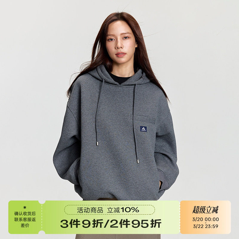 RAPPEYE 美式500g重磅抽绳帽衫复古国潮情侣连帽廓形空气