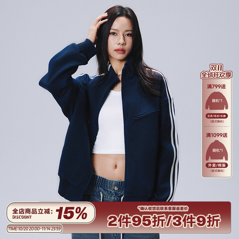 RAPPEYE拉链卫衣RAPP分割双杠